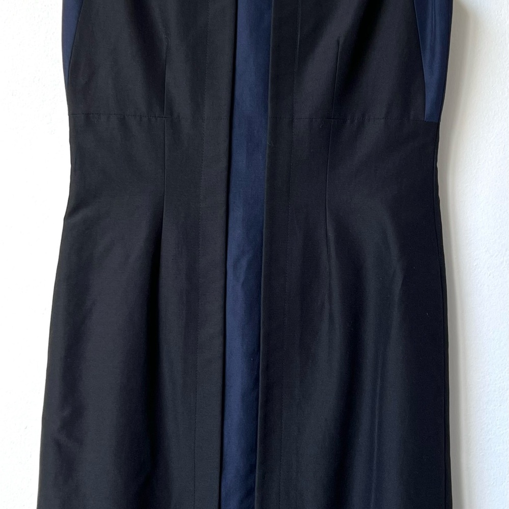 Lyn Devon Stylish Black and Navy Dress